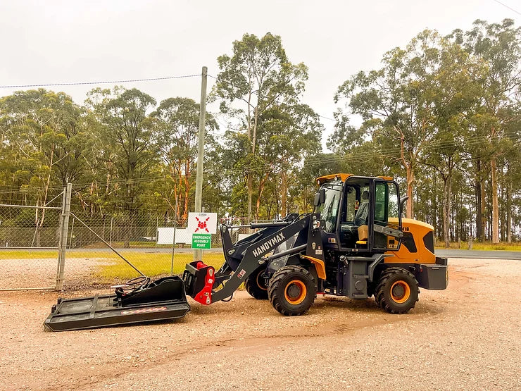 Enhance Farm Productivity with the Handymax Wheel Loader HM18 and Hydraulic Slasher Attachment