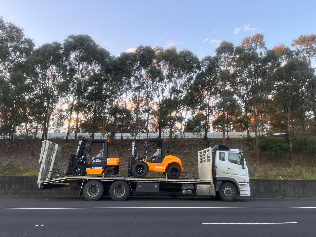 Exciting Delivery: Two Handymax Diesel Forklifts Headed to Our Customer