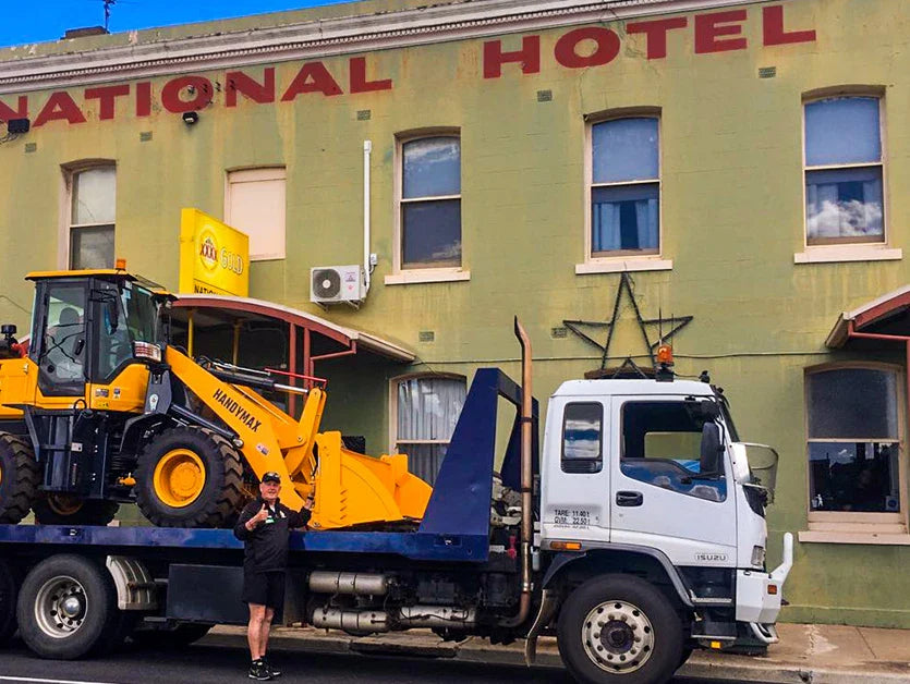 Our Machinery Shines in Front of Victoria's Historic National Hotel
