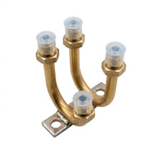 4-way U-bend Yellow Zinc Plated Hydraulic Manifold HandyMax 4-way U-bend Yellow Zinc Plated Hydraulic Manifold - HandyMax